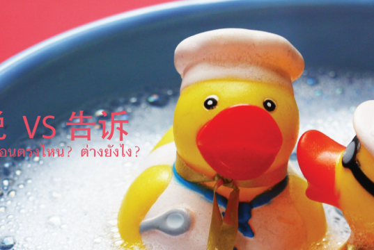 ซีรีส์คำเหมื๊อนเหมือน ตอน:说 กับ 告诉 ก็แปลว่า “บอก” เหมือนกันนินา? 说 VS 告诉